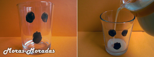 fantasma de leche en un vaso