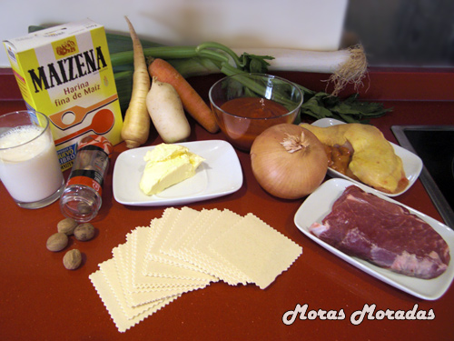 ingredientes para hacer canelones de carne