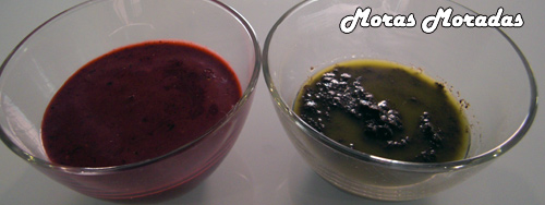 vinagreta de frutos del bosque y olivada