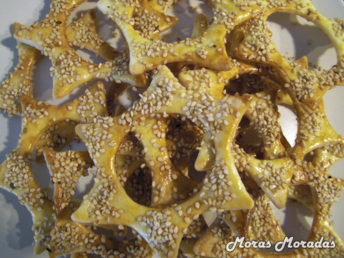 servilleteros de hojaldre con forma de estrella