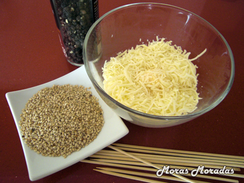 ingredientes para hacer piruletas de queso