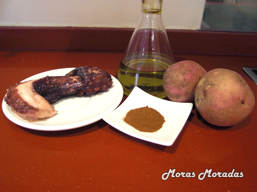 ingredientes para hacer pulpo a la gallega
