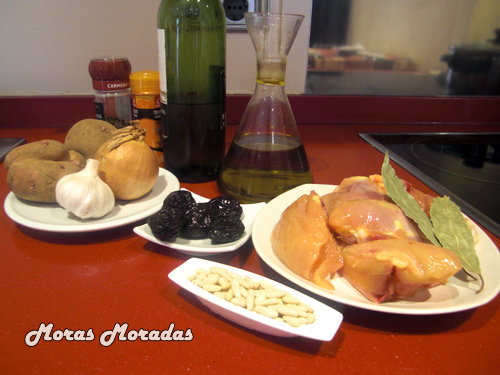 ingredientes para hacer rustido de pollo