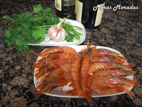 ingredientes para hacer gambas al horno