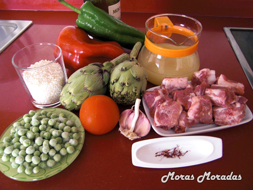 ingredientes para hacer arroz con costilla de cerdo