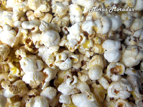 palomitas con azúcar de naranja