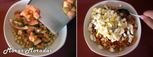 como hacer ensalada de garbanzos