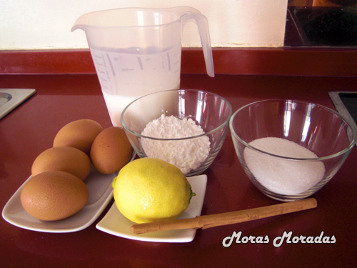 ingredientes para hacer crema pastelera