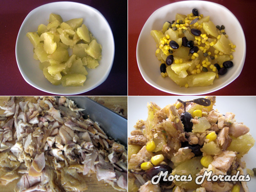 como hacer una ensalada de pollo asado