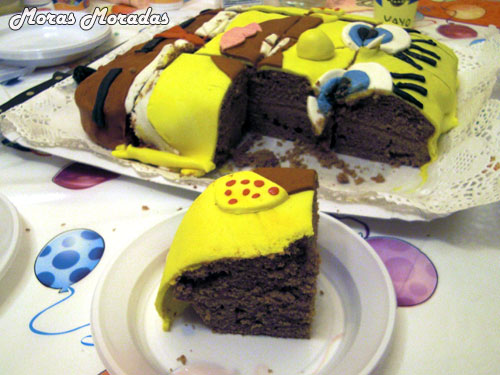 porcion de pastel de Bob Esponja