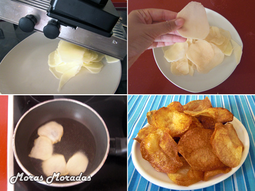 como hacer patatas chips