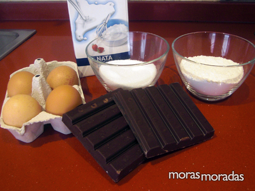 ingredientes para hacer el tronco de Navidad