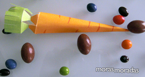 zanahoria para guardar huevos de pascua