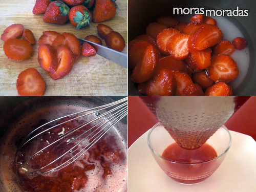 como hacer leche de fresas