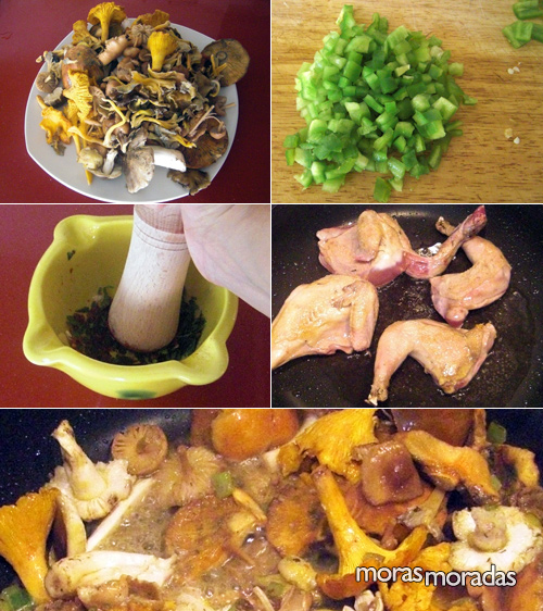 como hacer un arroz con setas y perdices
